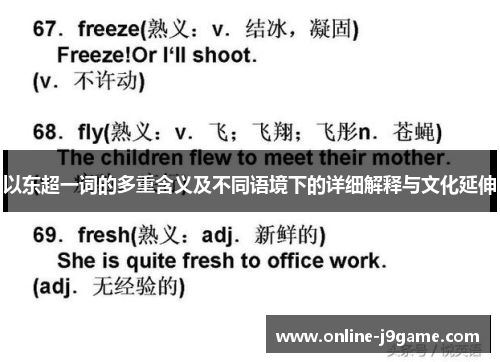 以东超一词的多重含义及不同语境下的详细解释与文化延伸